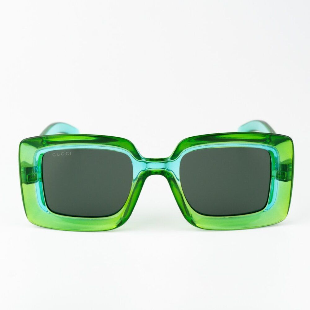 NEW Gucci GG1718S 003 Green Women Square Sunglasses GG 1718S - Picture 3 of 13
